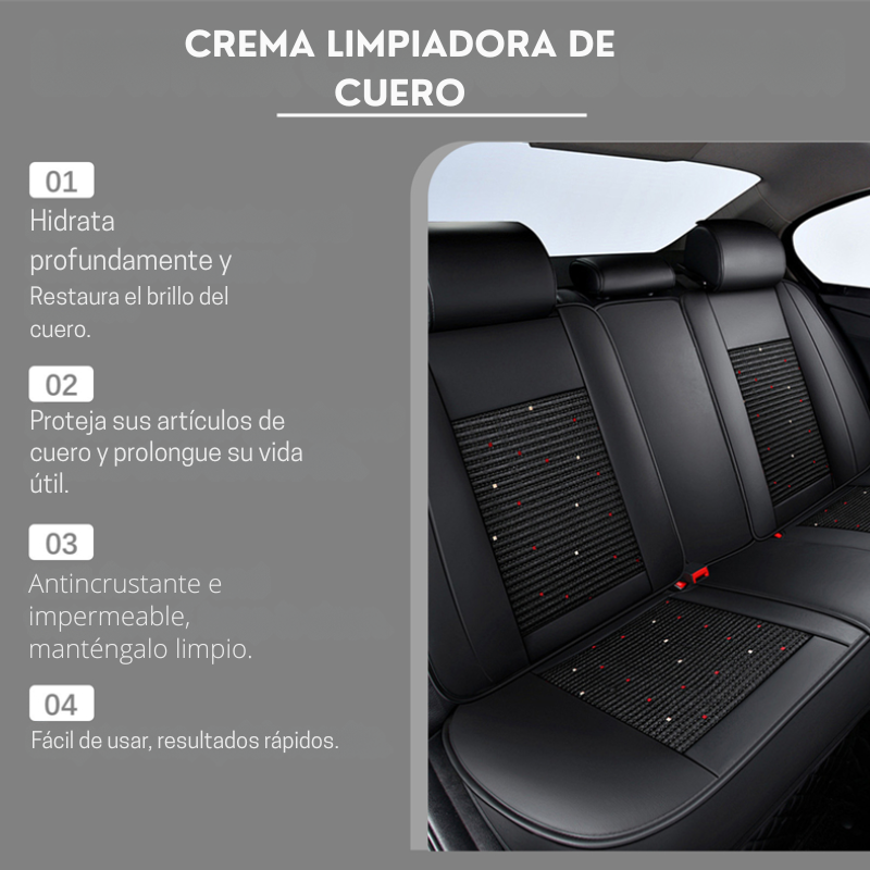 Crema limpiadora y restauradora de cuero