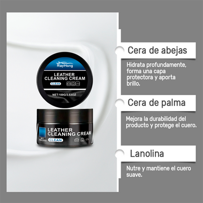 Crema limpiadora y restauradora de cuero